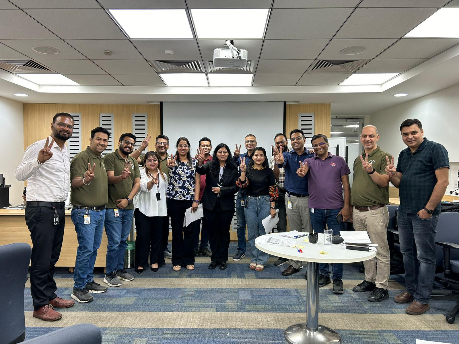 Corporate training cohort celebrating completion