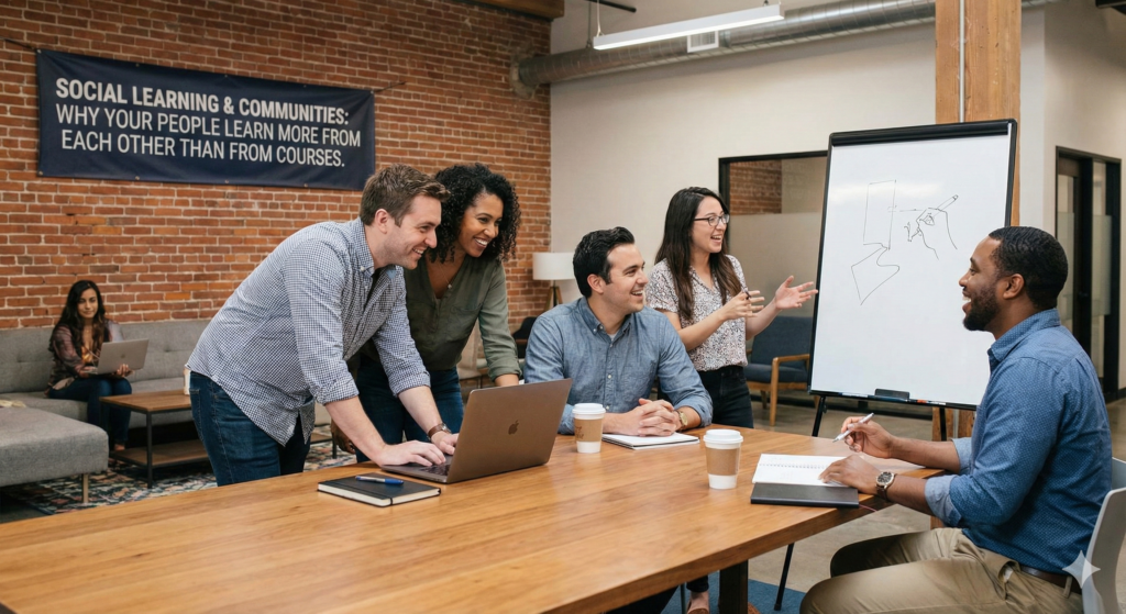social learning, peer-to-peer learning, learning communities, corporate learning